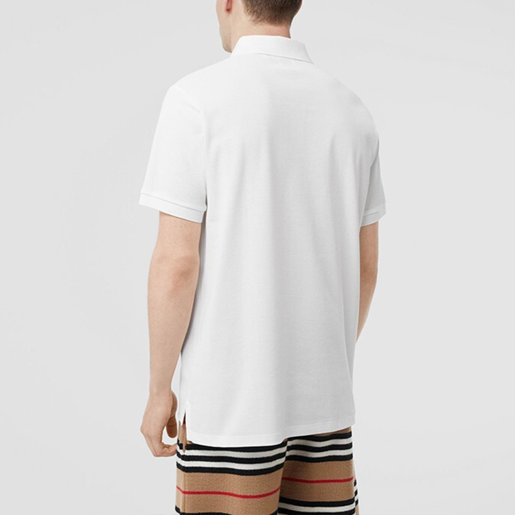 Мужские футболка Burberry LogoPolo (белый) — фото 3