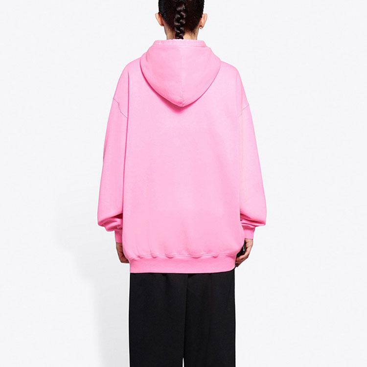 Женское худи Balenciaga Logo (розовое) — фото 3
