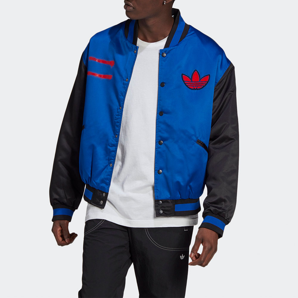 Мужская куртка adidas originals RUN-DMC (синяя) — фото 3