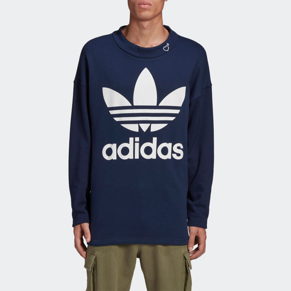Мужское худи adidas originals x HUMAN MADE Logo (темно-синий) — фото 3