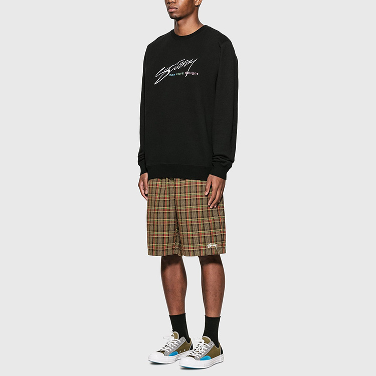Худи Stussy New Wave Designs Crew ogo (черное) — фото 6