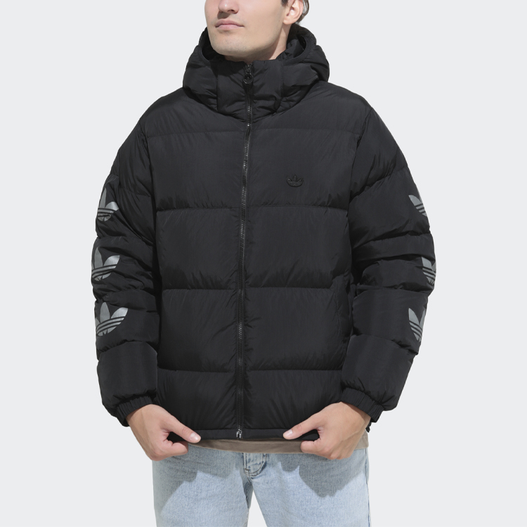 Мужская куртка adidas Пуховик (черная) — фото 4