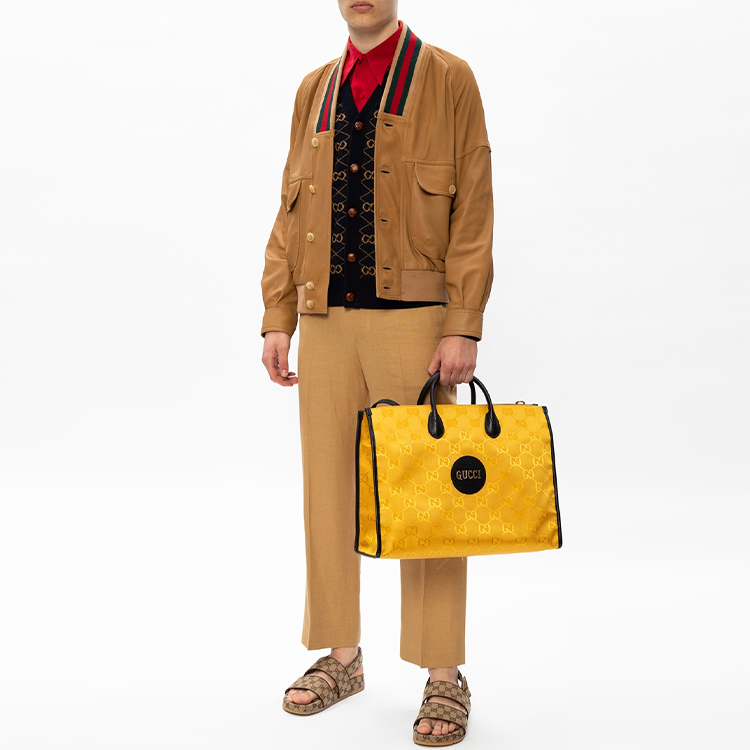 Мужской свитер Gucci С V-образным вырезом (темно-синий) — фото 5