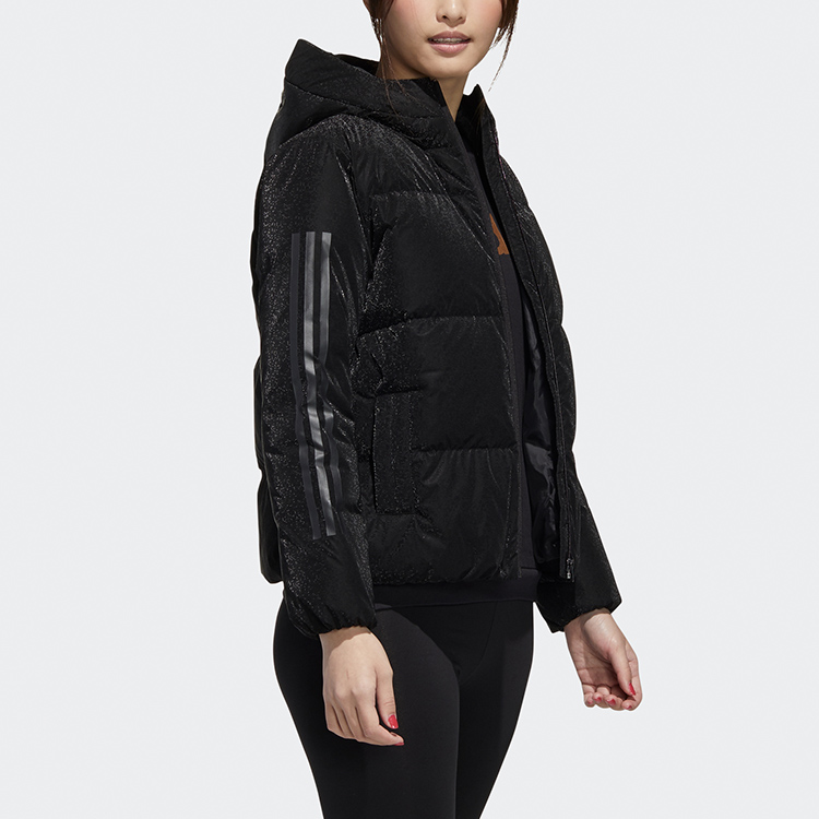 Женская куртка adidas neo (черная) — фото 4