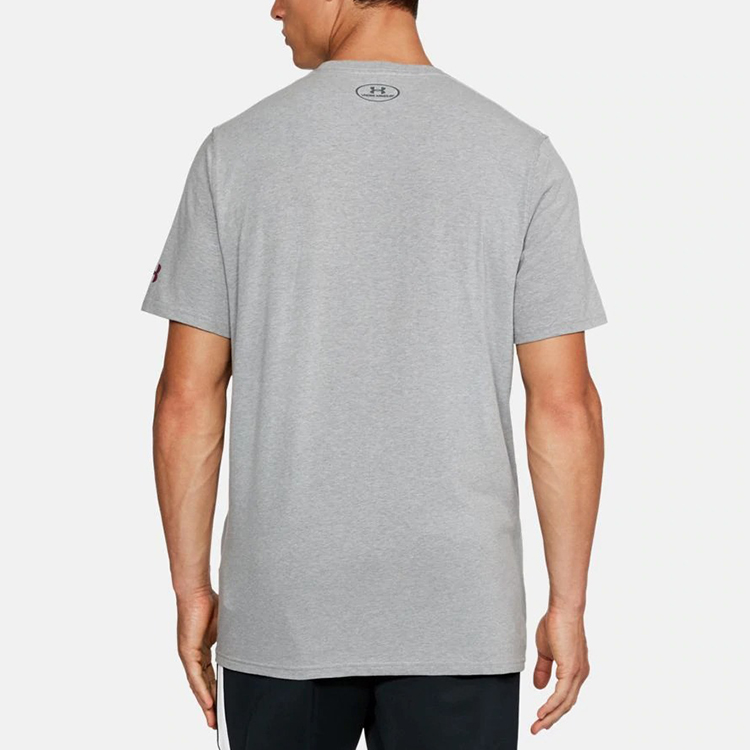 Мужская футболка Under Armour Striped Tee (серая) — фото 4