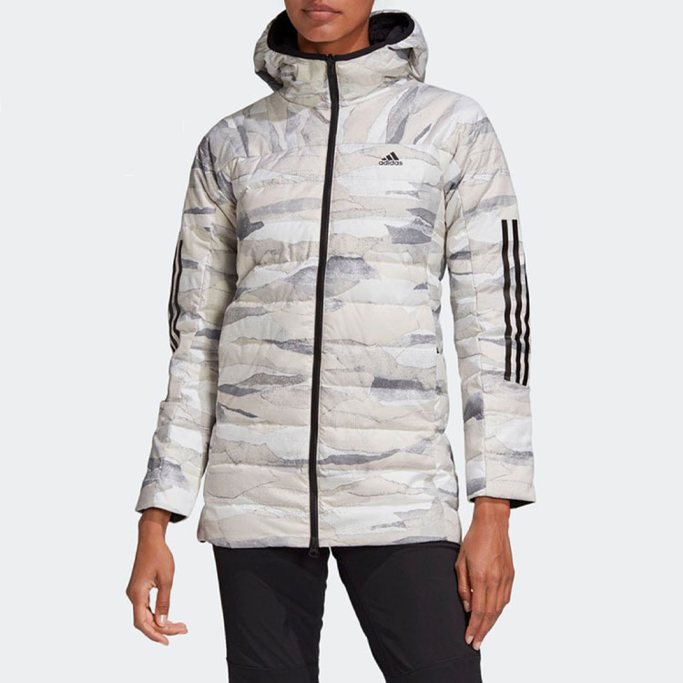Женская куртка adidas W 3s Rev Aop (черная) — фото 4