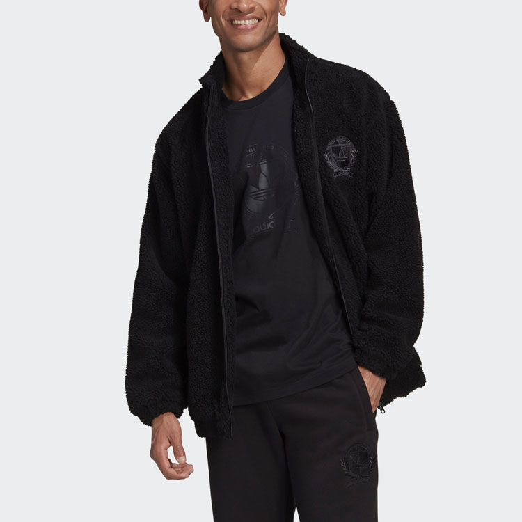 Мужская куртка adidas originals C Crest Jacket (черный) — фото 4
