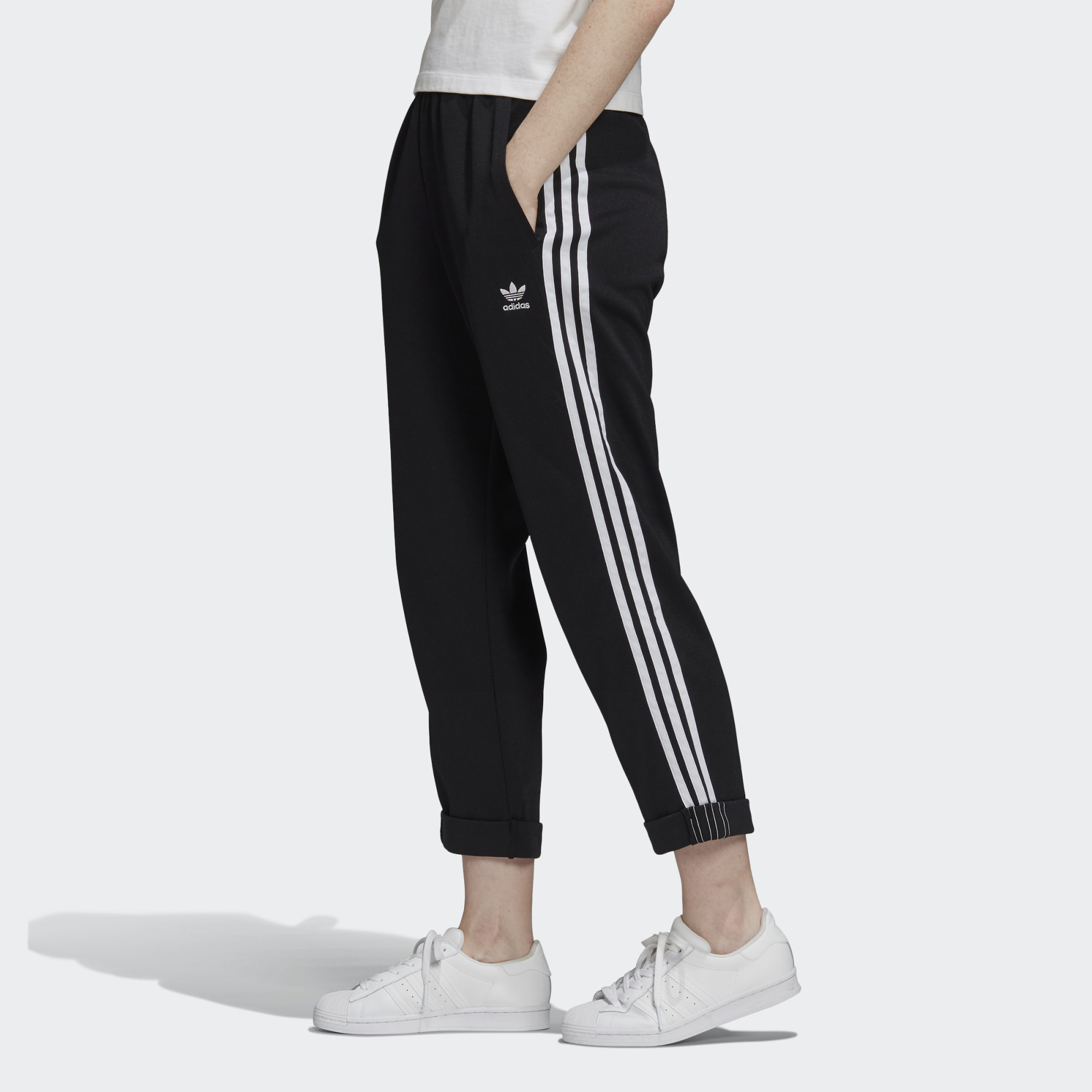 Женские штаны adidas originals logo (черная) — фото 4