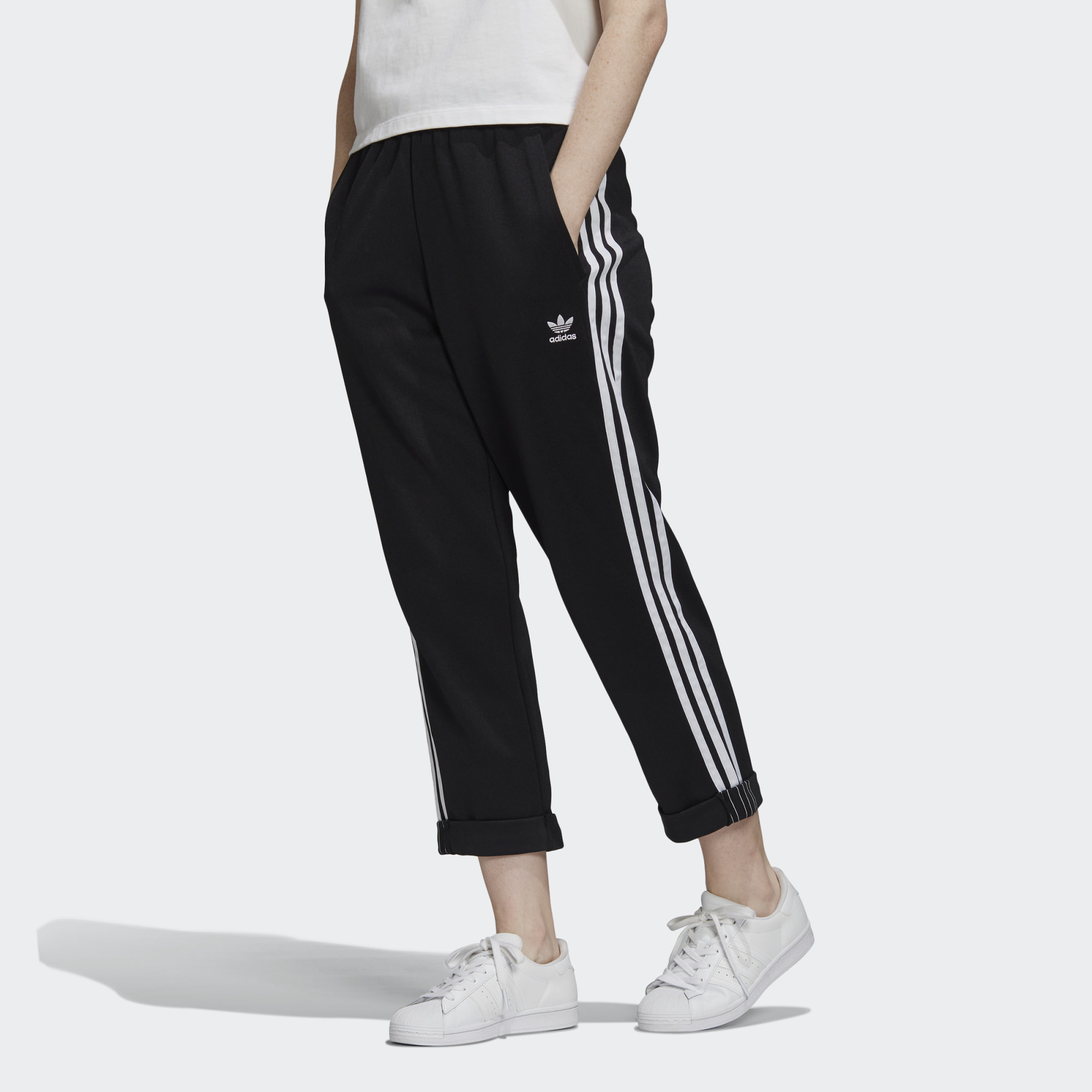Женские штаны adidas originals logo (черная) — фото 3