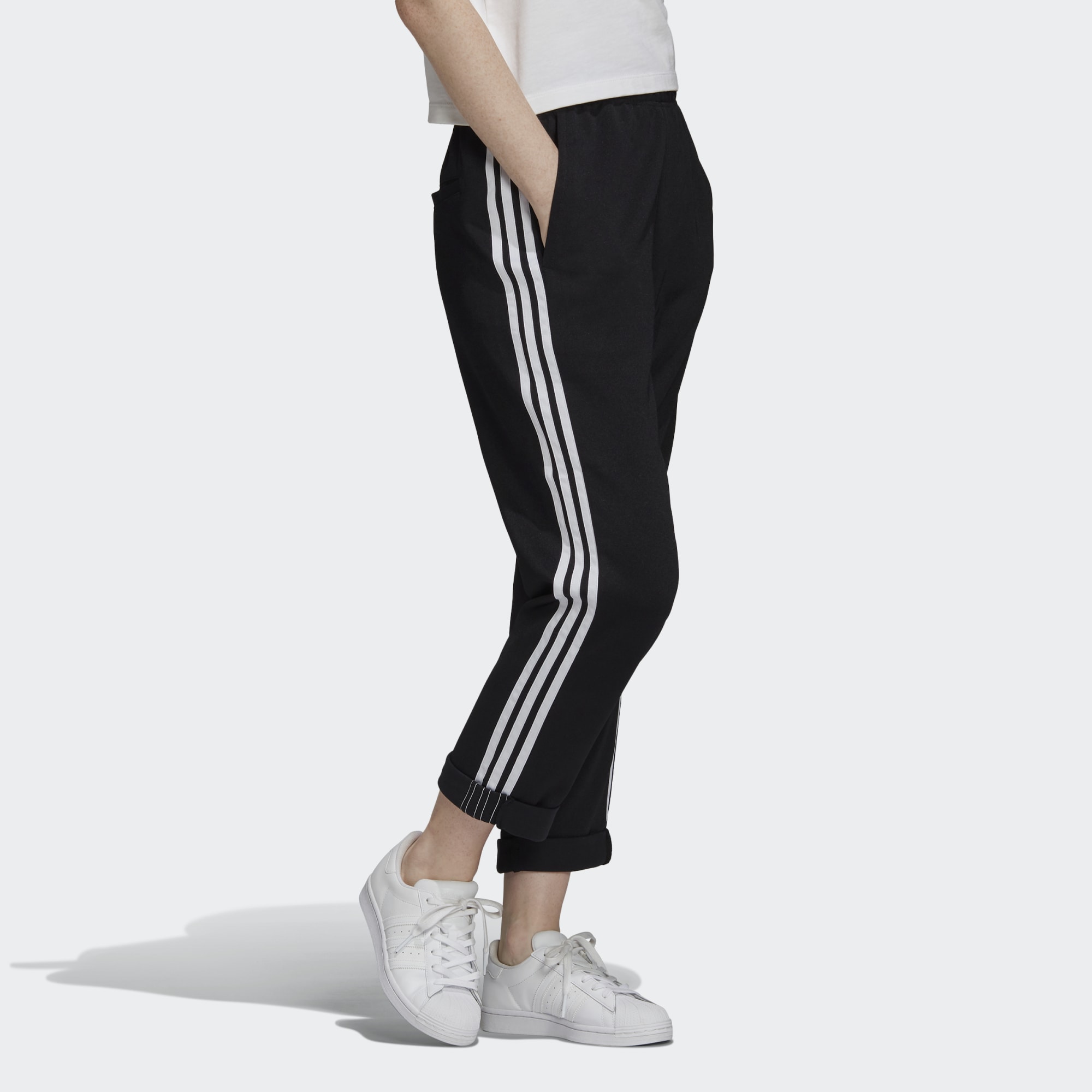 Женские штаны adidas originals logo (черная) — фото 5