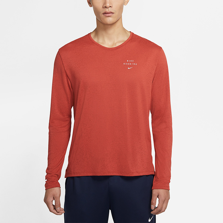 Nike Running T Shirts Men’s Orange Moderate