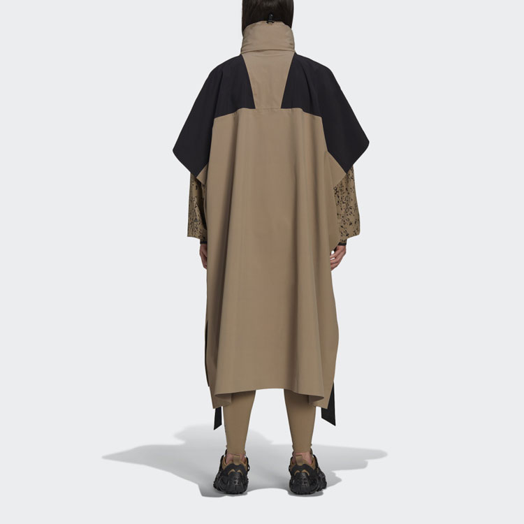 Женская куртка adidas originals x Hyke Mountain Poncho (желто-бурая) — фото 3