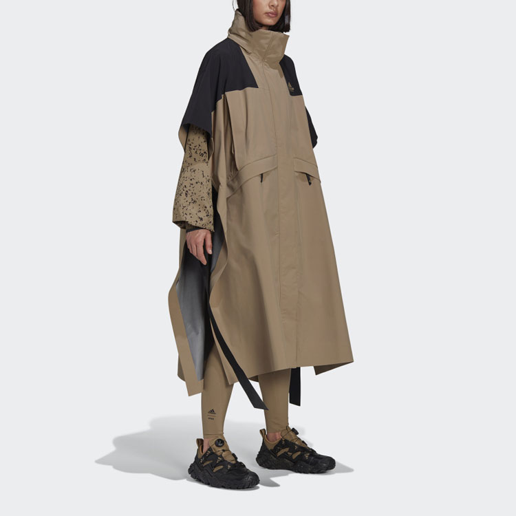 Женская куртка adidas originals x Hyke Mountain Poncho (желто-бурая) — фото 5