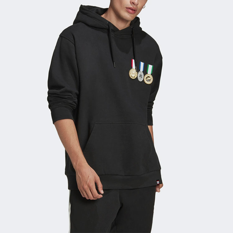 Мужское худи adidas originals Run Dmc (черное) — фото 6