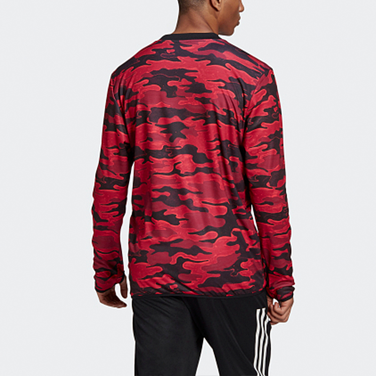 Мужское худи adidas Mufc Pre Wrmtop (красное) — фото 3