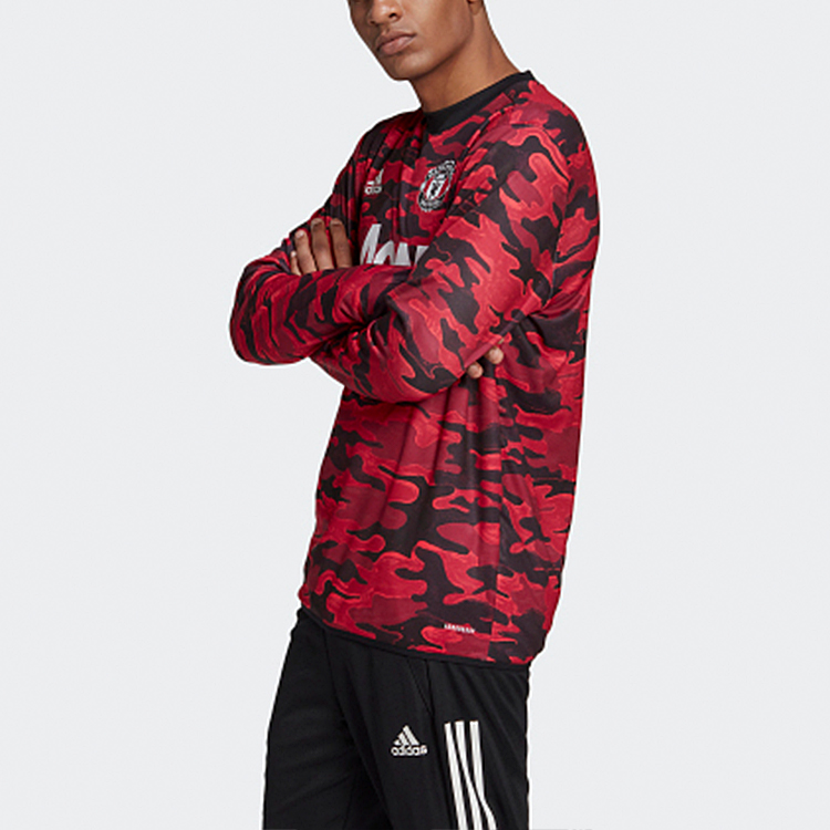 Мужское худи adidas Mufc Pre Wrmtop (красное) — фото 6