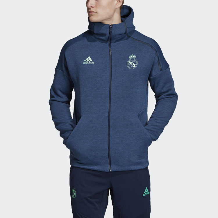 Мужская куртка adidas Real Madrid (темно-синяя) — фото 4