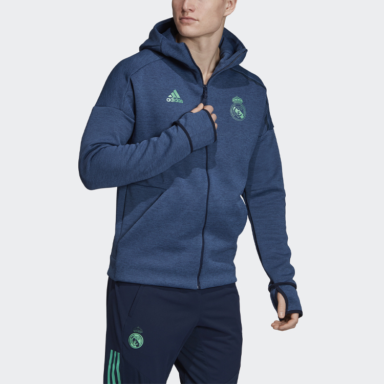 Мужская куртка adidas Real Madrid (темно-синяя) — фото 6