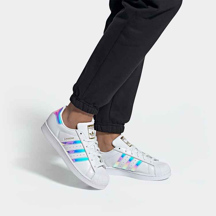 Женские кеды adidas originals Superstar (бело-серебристые) — фото 7