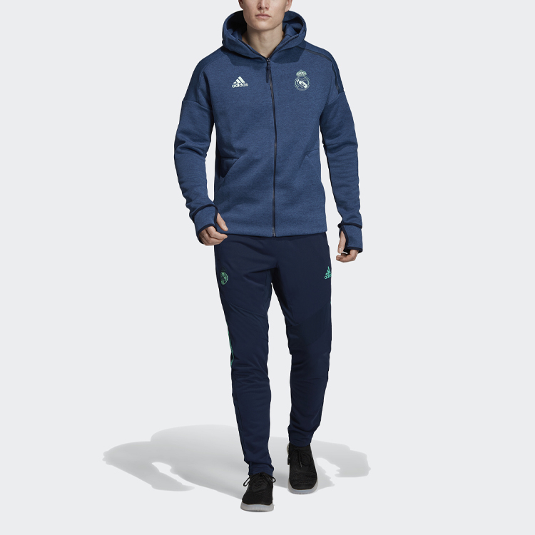 Мужская куртка adidas Real Madrid (темно-синяя) — фото 3