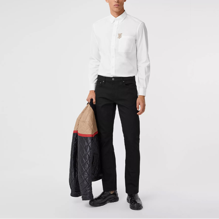 Мужская рубашка Burberry (белая) — фото 2