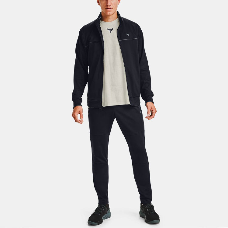 Мужские штаны Under Armour Project Rock Knit Track (черные) — фото 3