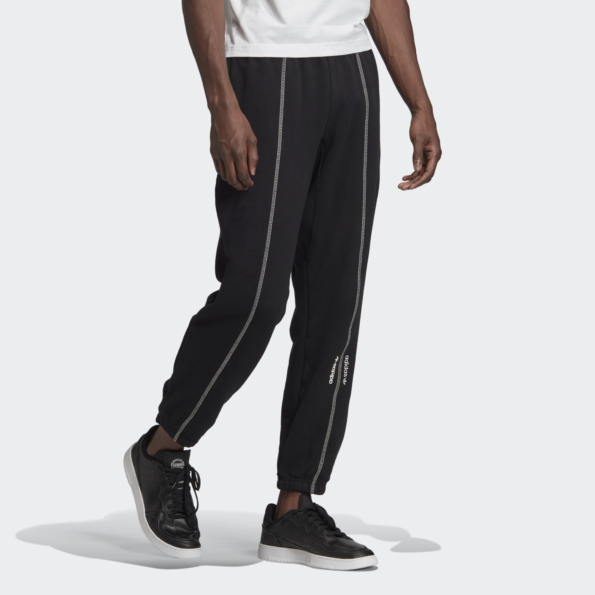 Мужские штаны adidas originals F Sweatp (черные) — фото 6