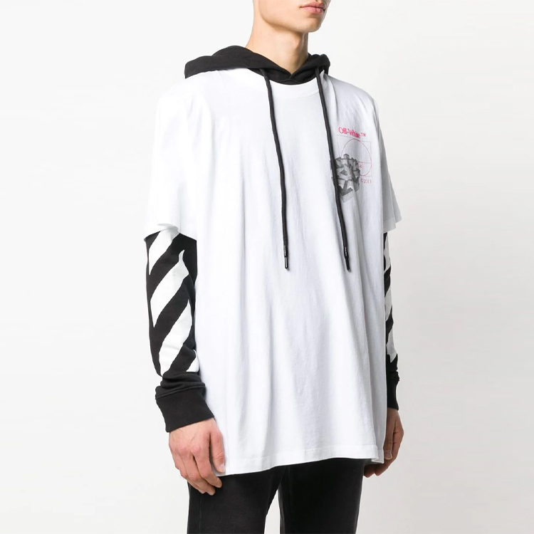 Мужское худи OFF-WHITE SS20 Double Sleeve (белое) — фото 4