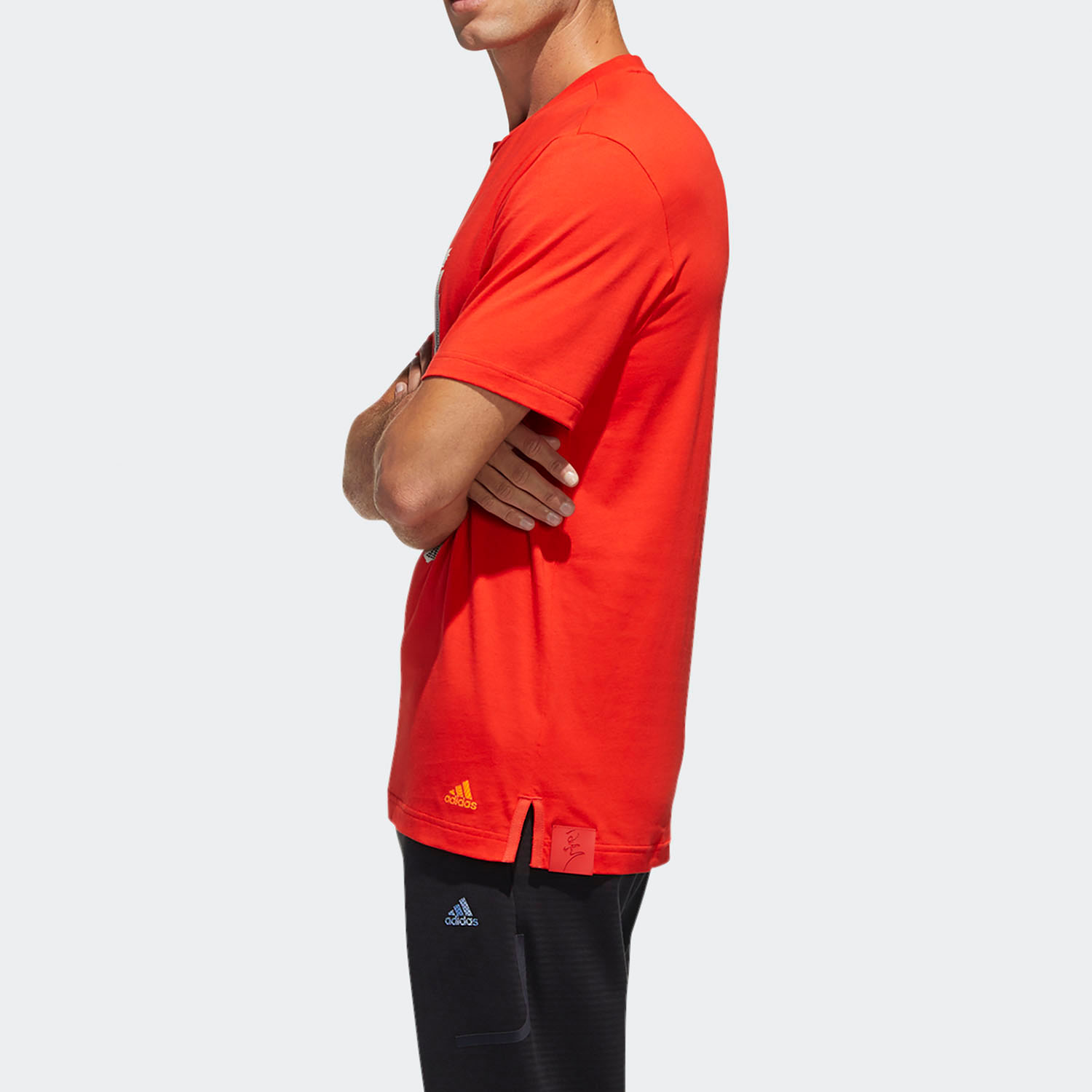 Мужская футболка adidas (красная) — фото 5