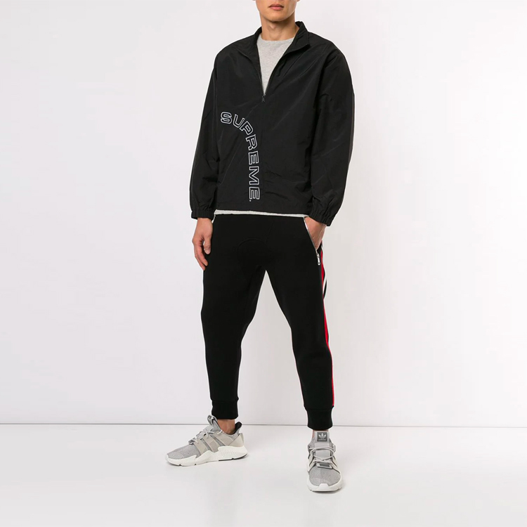 Футболка Supreme SS18 Corner Arc L/S Polo (черная) — фото 4
