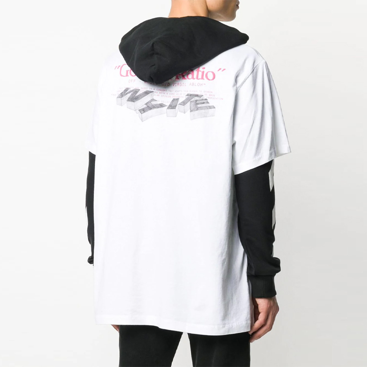 Мужское худи OFF-WHITE SS20 Double Sleeve (белое) — фото 3