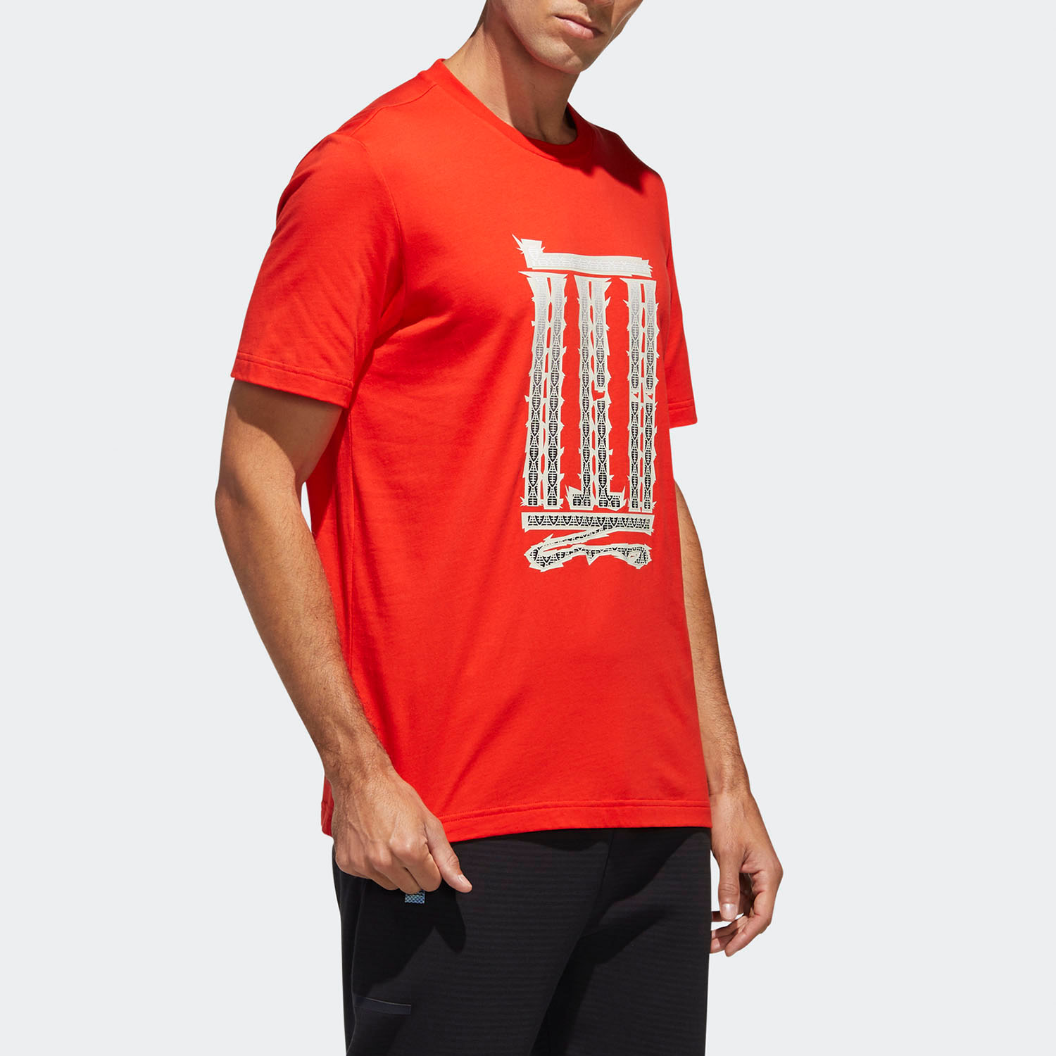 Мужская футболка adidas (красная) — фото 3