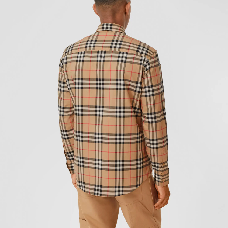 Мужская рубашка Burberry (архивный бежевый) — фото 3
