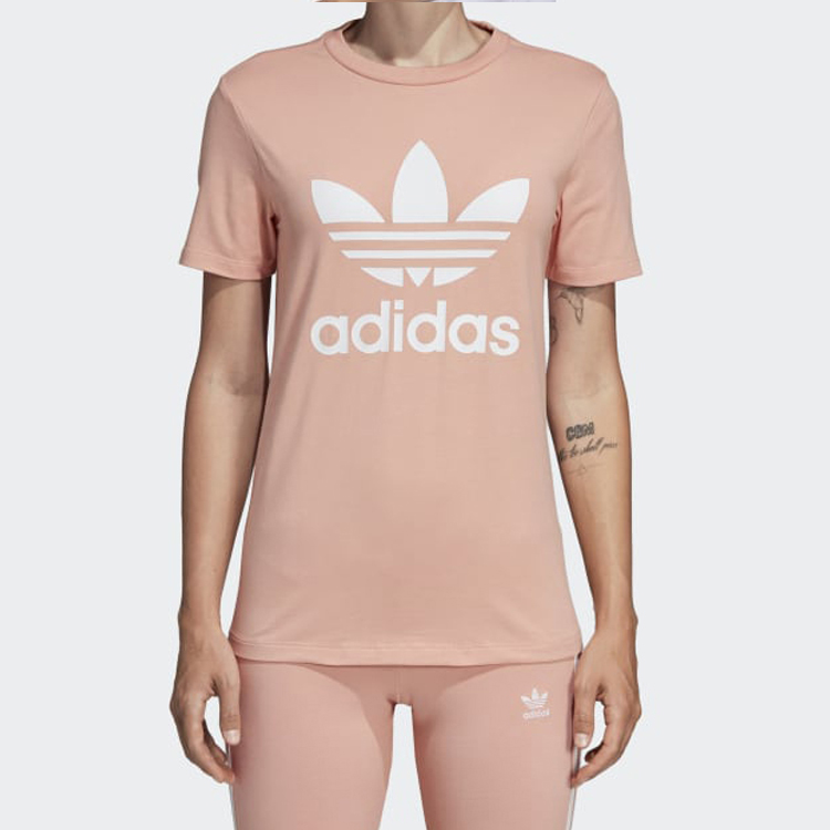 Женская футболка adidas originals (розовая) — фото 2