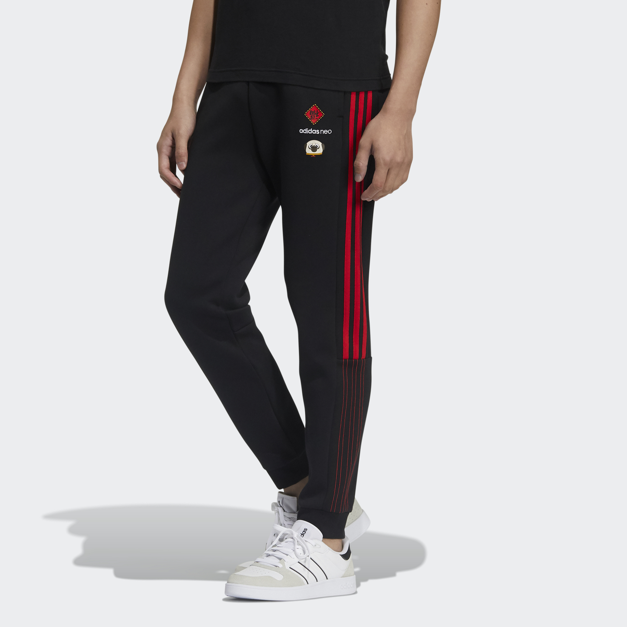 Мужские штаны adidas neo (черные) — фото 3