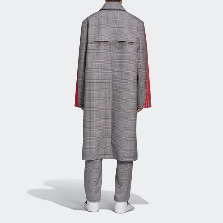 Мужская куртка adidas originals x 424 Trench Coat (серая) — фото 3