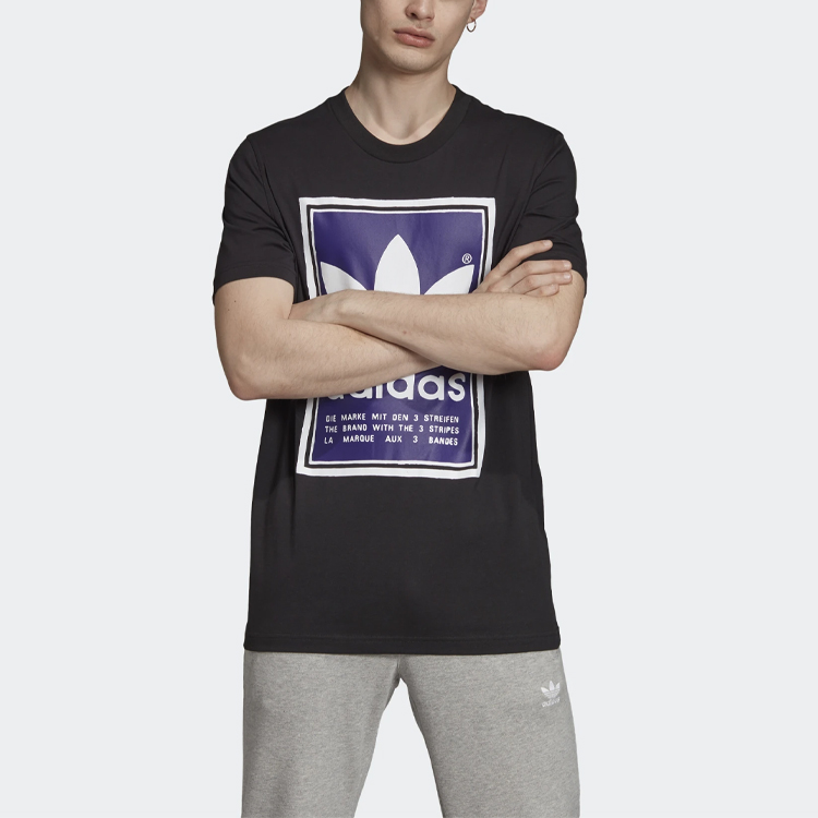 Мужская футболка adidas originals (черная) — фото 2