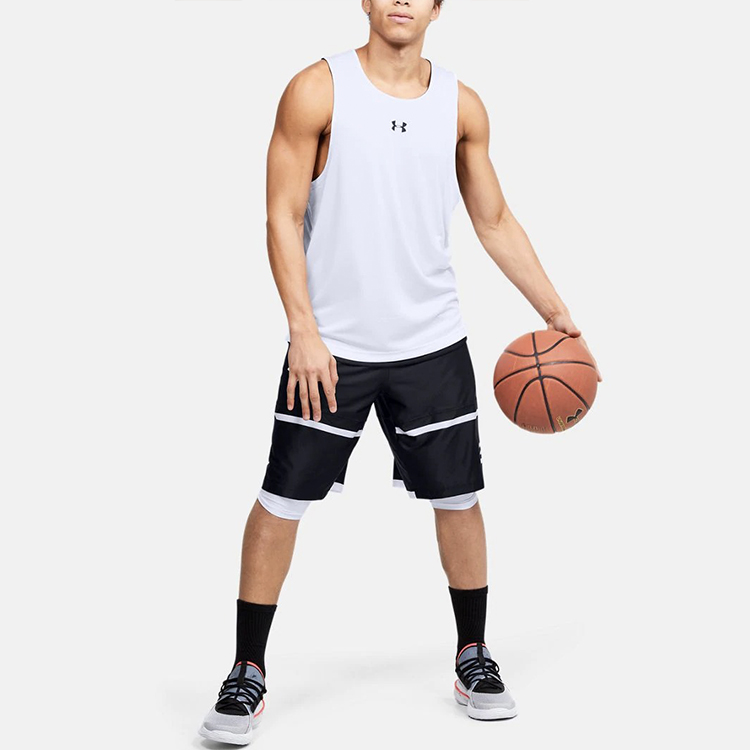 Under Armour Basketball Shorts Men’s Black Moderate Straight Fit Pants
