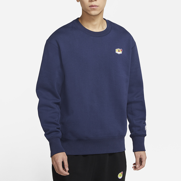 Мужское худи Nike Sportswear Сrewneck (темно-синее) — фото 3