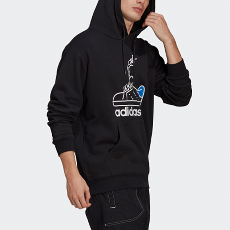 Мужское худи adidas originals Worm Hoodie (черный) — фото 5