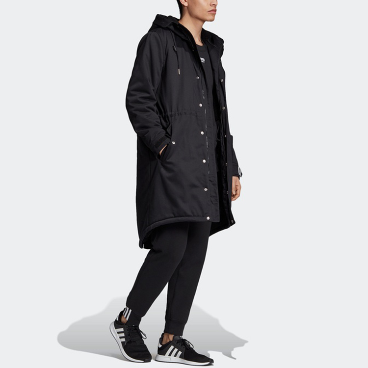 Мужская парка adidas originals Long Pad Parka (черная) — фото 5