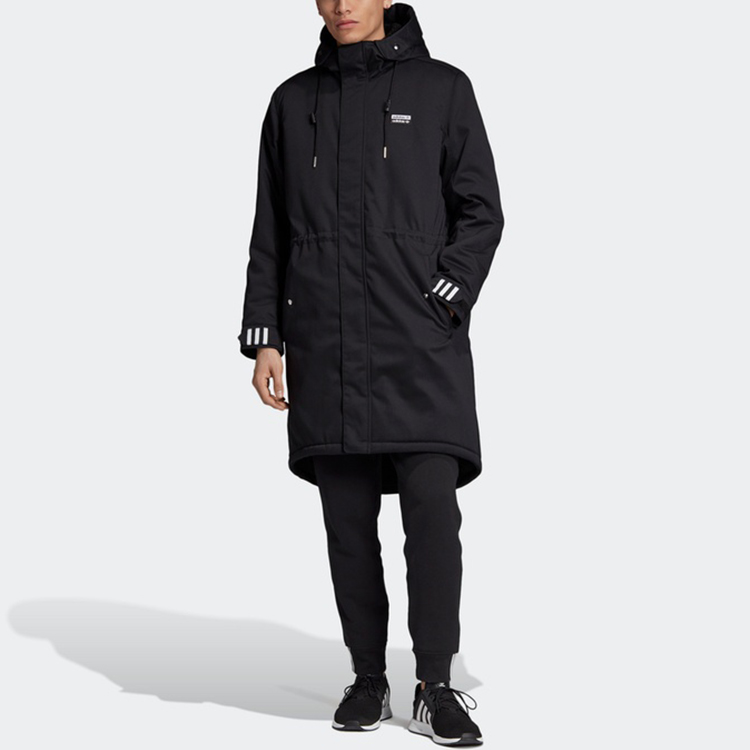 Мужская парка adidas originals Long Pad Parka (черная) — фото 4