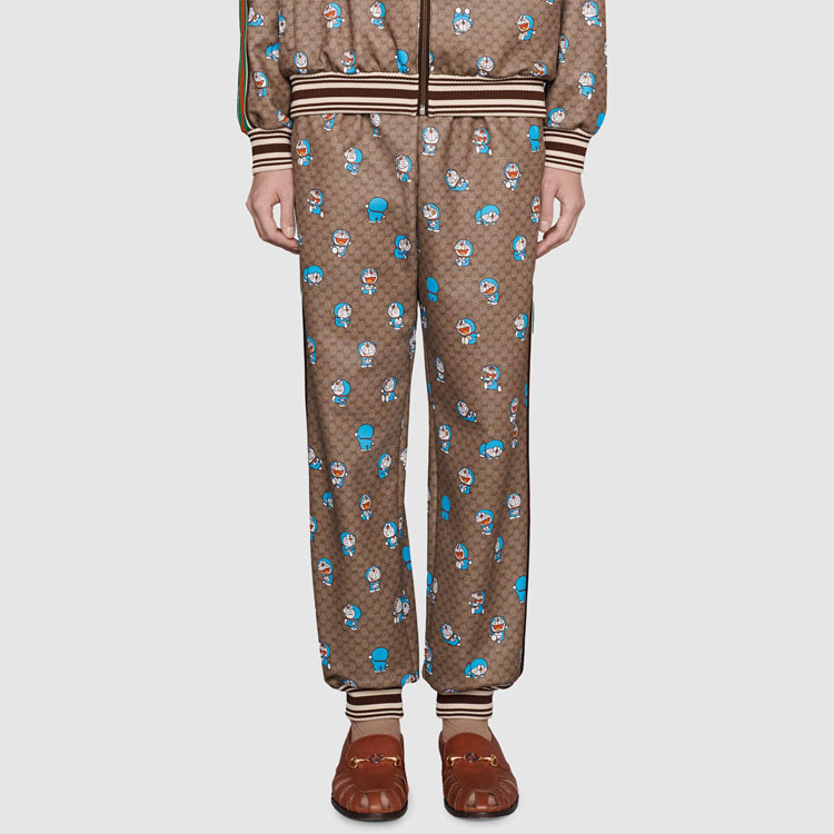 Мужские штаны Gucci x Doraemon (бежевые) — фото 4