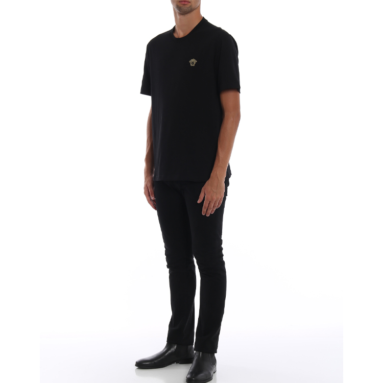 Мужская футболка Versace A77524-A222614-A92Y (черная) — фото 4