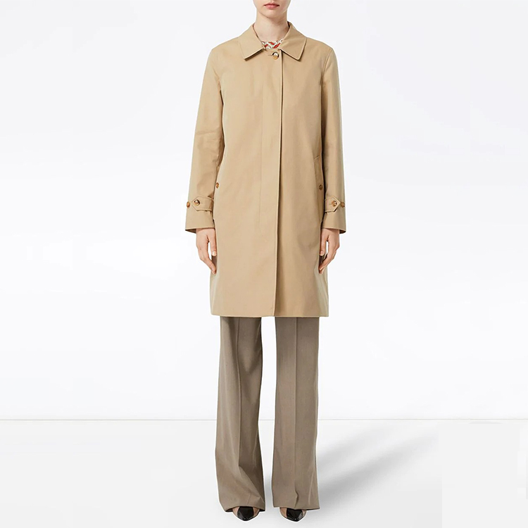 Женская куртка Burberry Check Jacket (бежевая) — фото 5