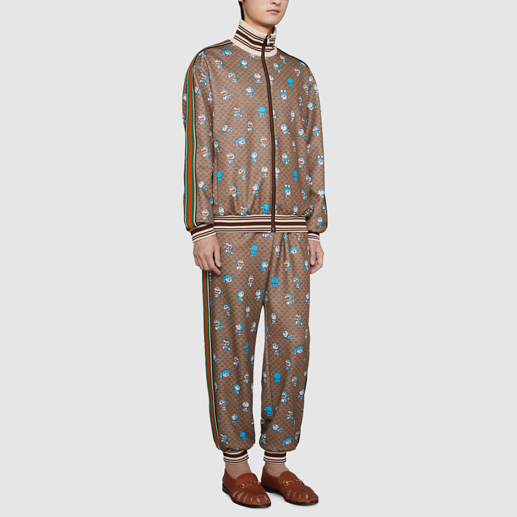 Мужские штаны Gucci x Doraemon (бежевые) — фото 2