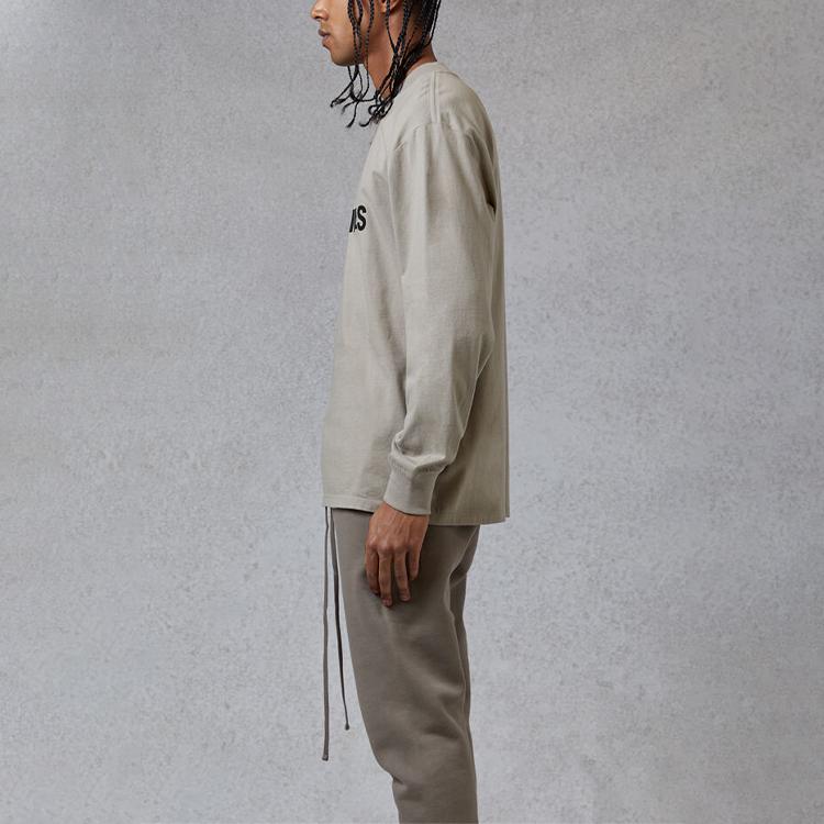 Футболка Fear of God Essentials FW20 Long Sleeve T-shirt Olive T (оливковая) — фото 5