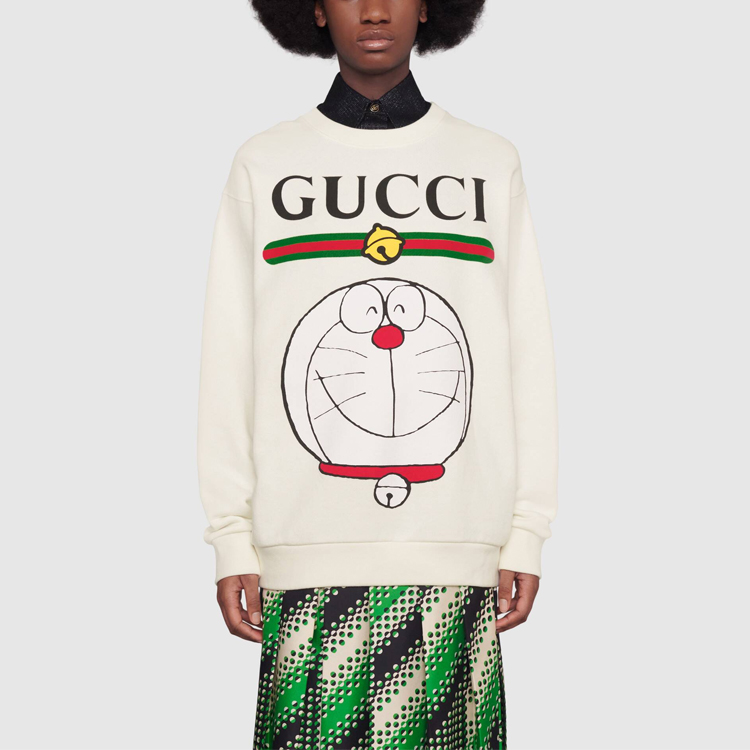 Женское худи Gucci x Doraemon (белое) — фото 4