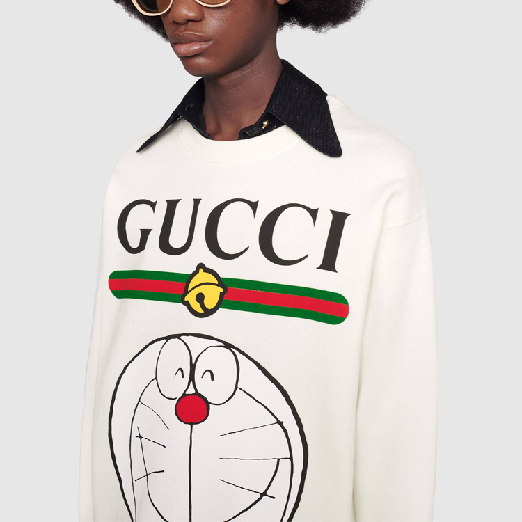Женское худи Gucci x Doraemon (белое) — фото 3