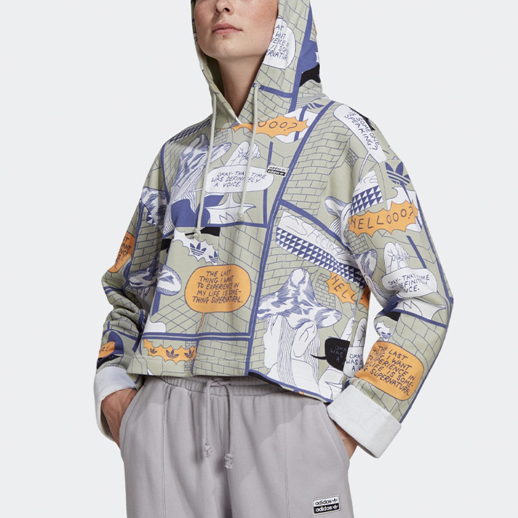 Женское худи adidas originals Hoodie (зеленое) — фото 2